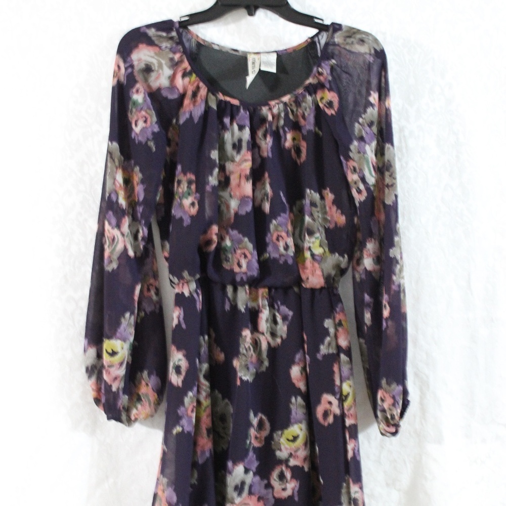 Mimi Chica Long Sleeve Floral Mini Dress